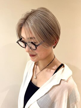 ネロ ヘアサロン ネイビー 渋谷(NERO HAIRSALON NAVY) 【近藤真帆】ミルクティーベージュ　ケアブリーチ　ボブ　渋谷