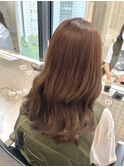 ブラウンカラー×ロング