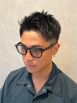 エトワールプラス 熊本 メンズ ショート アップバング  メンズカット