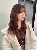 ウェーブロングウルフレイヤーカットパーマくるくるパーマ