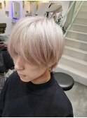 メンズ ホワイトピンクアッシュ
