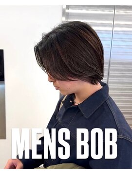 ビカム 名駅(become) 【メンズボブ】ナチュラルセンターパート名古屋ミディアムロング