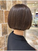 大人可愛いミニボブ　ぱっつんボブ　ひし形ボブ20代30代40代