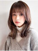 美髪モテ髪暗めカラーデザインカラー結べるボブサイドバング