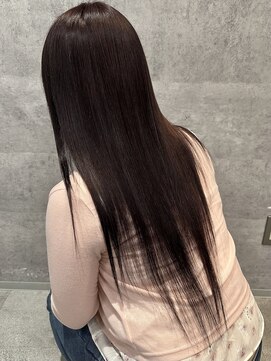 ルイス(L'wis) ピンクブラウン学割U24ケアブリーチ10代20代渋谷暗髪韓国ロング