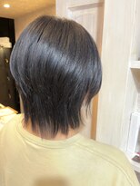 キャアリー(Caary)&nbsp;福山美容室Caary黒髪中性ウルフカット20代30代
