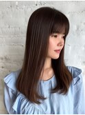 [元住吉駅/髪質改善/縮毛矯正/黒髪/小顔/ココアベージュ]