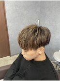 マッシュ×茶髪×金メッシュ