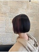 ピンクバイオレットインナーボブ【東川口 ブリーチ】