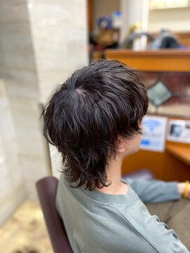 メンズウルフ／ツイストパーマ