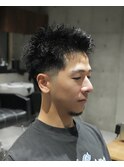 MEN'S/スパイキーピンパーマ×テーパーフェード/ツイスパ