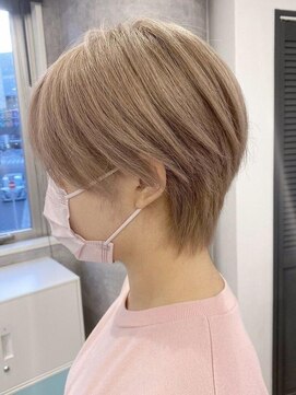 ルーブ トウキョウ(Loob. TOKYO) ハイトーンボブミルクティーベージュピンクベージュ韓国30代