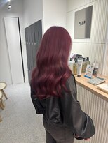 ペレ 原宿(PELE)&nbsp;ダークパープルナチュラルショート夏のヘアアレンジ原宿