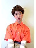 ショートバングでこなれ系ショート