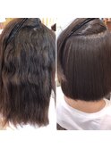 【Cura　小川雄基】縮毛矯正×美髪×ロブ