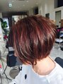イマージュアヴェダ 丸井吉祥寺店&nbsp;後ろに丸みを持たせたカットです。カラーは ピンク系