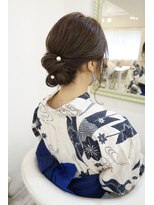 ヘアアンドメイクジップ恵比寿 (Hair＆Make ZIP)&nbsp;浴衣着付け　カジュアルシニヨンヘアセット