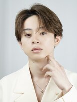 オーシャントーキョー 渋谷(OCEAN TOKYO)&nbsp;ナチュラルセンターパート　アッシュブラウン　メンズカット