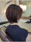耳かけショートボブ 絶壁解消ヘア クビレショート6