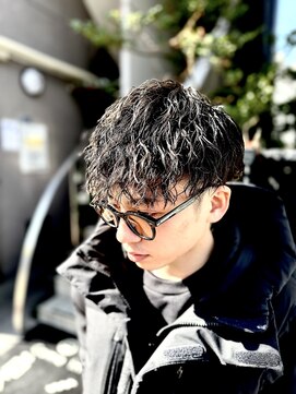 クラウドヘアー CLOUD HAIR ツーブロック×ツイストスパイラルパーマ/マッシュメンズカット