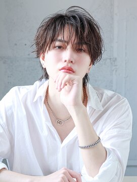 ハイパー(HYPER) 束感シースルーウルフ【メンズ/ブリーチ/メンズカット】