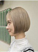 黒髪/ボブウルフ/ネビージュ/小顔/ワンレン/スペインカール