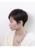 ベリーショート/マッシュショート/ショートボブ/ブラウン/豊橋