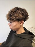刈り上げマッシュ波巻きツイストスパイラルパーマ