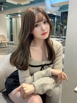 マインバイアフロートギンザ(MYNE by AFLOAT GINZA) ◯色っぽ可愛いくびれヘア/顔まわりカット/後れ毛/ミルクティー