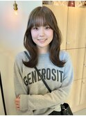 オリーブベージュ/韓国くびれヘア