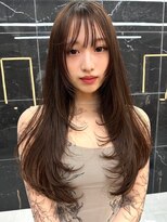 サイン 表参道(SIGN) 韓国ヘアーハッシュカットレイヤーカットグレージュブリーチ無し