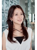 ヘアラウンジ アンリオ(hair lounge an rio)&nbsp;顔周りレイヤー×レッドブラウンカラー/レイヤーカット