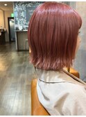 【bolero】ピンクベージュ×切りっぱなしボブ