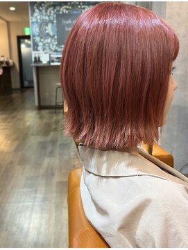 ボレロ(bolero) 【bolero】ピンクベージュ×切りっぱなしボブ