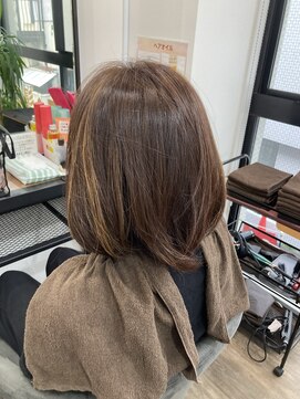 ブラウンベージュ/白髪染め/グレイカラー/リタッチ/40代50代60代