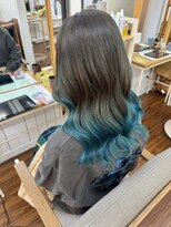 ユイマァル 倉敷店(YUIMARL)&nbsp;グラデーションカラー20代30代40代グレージュ水色カラー