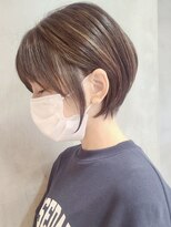 エリマ 武蔵小杉(elima) 武蔵小杉白髪染めショートヘアタッセルボブミルクティーベージュ