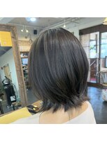 ポタム 東中野(potamu) 大人くびれボブとハイライトカラー