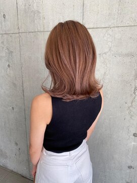 アール ヘアー デザイン(r hair design) サラツヤロングベージュカラーブリーチしない透明感カラー