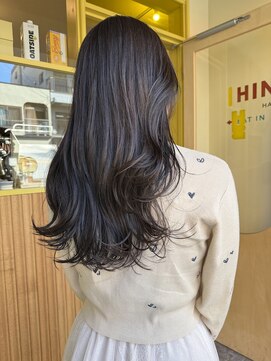 ヒントステーション(HINTSTATION) 〈浅草 半個室〉ダークグレージュ×艶ロング