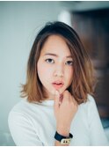 ラフさと甘さが可愛いいボブ