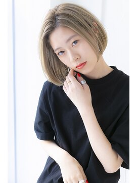 プライズ 池袋店(prize) ホワイトベージュ＿ミニボブ＿切りっぱなし【池袋】