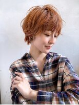 アミュレ(Amule)&nbsp;オレンジベージュ　ショートウルフ　梅ヶ丘ヘアサロン