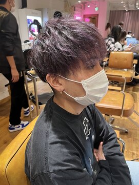 アヴァンス 天王寺店(AVANCE.) MEN'S HAIR ヴァイオレット×シルバー