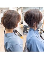 アヴァロン(AVALON) 絶壁解消×くびれ×30代40代50代×前髪長め大人ショートボブ永