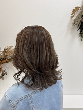 ドロップ ハイライト+シルバーベージュ