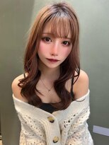 レーヴバイロンド 仙台(Reve by Lond)&nbsp;黒髪 グレーベージュ レイヤーロング 前髪パーマ 前髪 韓国 仙台