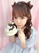 透色ドロップ佐倉なぎちゃん＊立体リボンハーフツイン＊まゆ