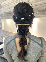 結婚式お呼ばれヘア☆編みおろし【肥田亜沙美】