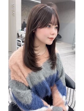 ロンド マーレ 天神大名店(Lond mare) レイヤーカット/ブルーブラック/オリーブベージュ/顔まわり